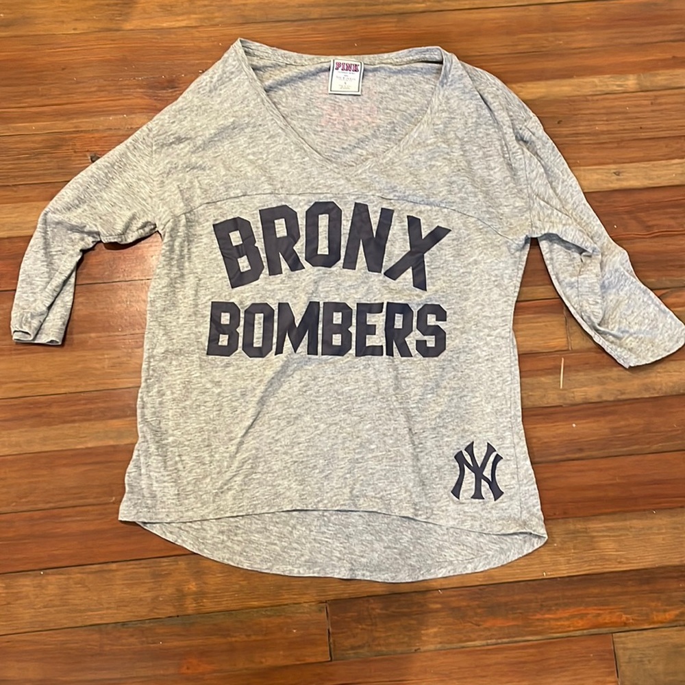 Victoria’s Secret Pink Bronx Bombers Tee Size S EUC